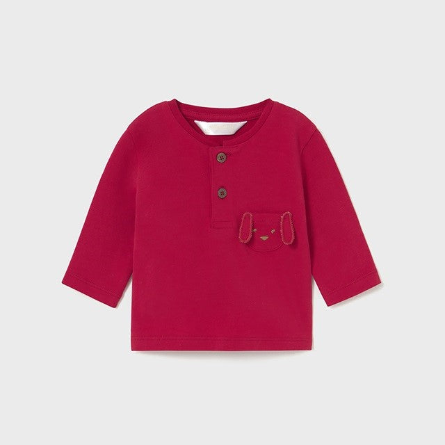 Mayoral Kışlık Erkek Bebek Uzun Kol T-shirt 2'li Set Kırmızı