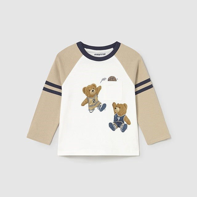 Mayoral Kışlık Erkek Bebek Uzun Kol T-shirt Bej