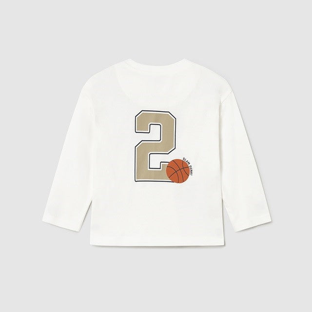 Mayoral Kışlık Erkek Bebek Uzun Kol T-shirt Ekru