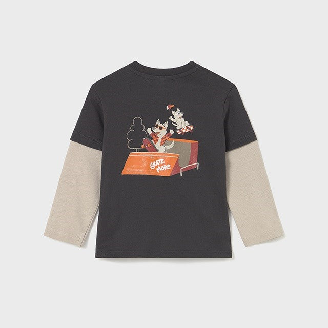 Mayoral Kışlık Erkek Bebek Uzun Kol T-shirt Siyah