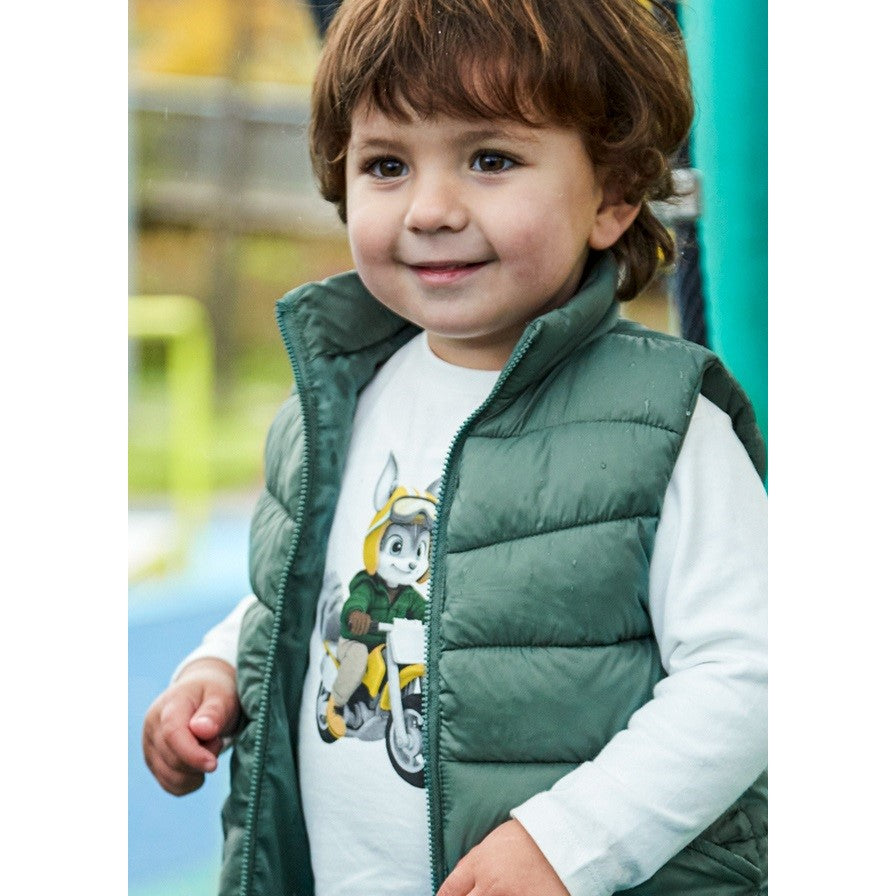 Mayoral Kışlık Erkek Bebek Uzun Kol T-shirt Ekru