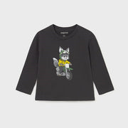 Mayoral Kışlık Erkek Bebek Uzun Kol T-shirt Siyah