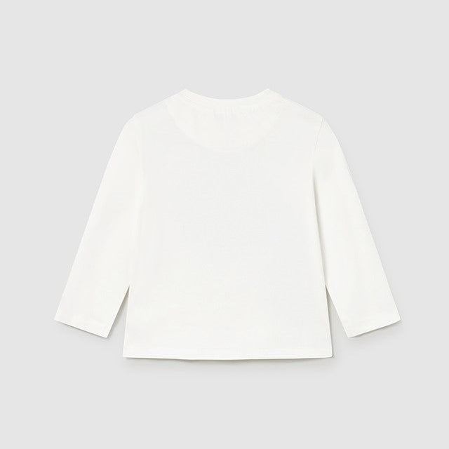 Mayoral Kışlık Erkek Bebek Uzun Kol T-shirt Ekru