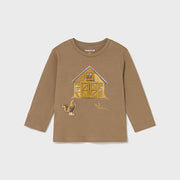 Mayoral Kışlık Erkek Bebek Uzun Kol T-shirt Kahverengi