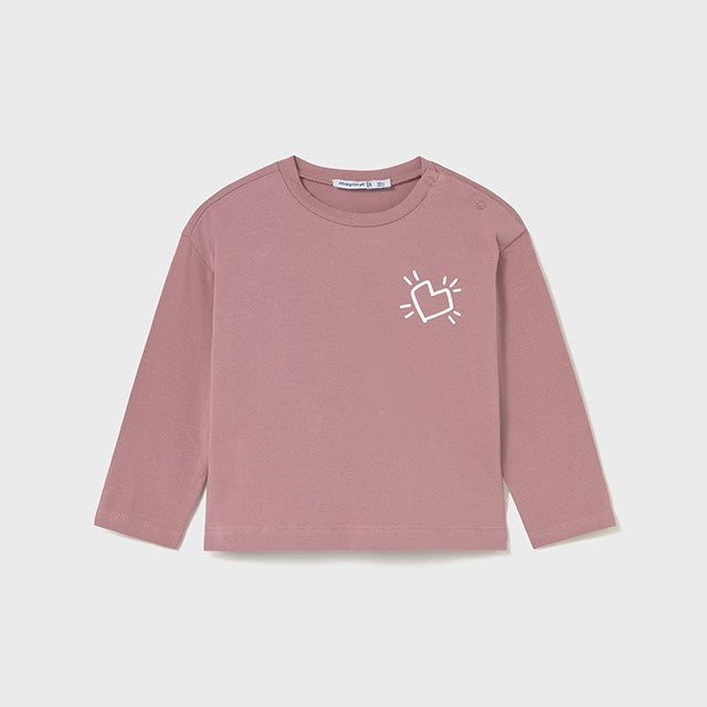 Mayoral Kışlık Kız Bebek Uzun Kol T-shirt Pembe