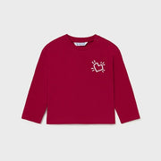 Mayoral Kışlık Kız Bebek Uzun Kol T-shirt Kırmızı