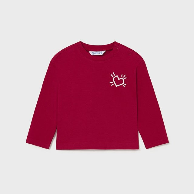 Mayoral Kışlık Kız Bebek Uzun Kol T-shirt Kırmızı