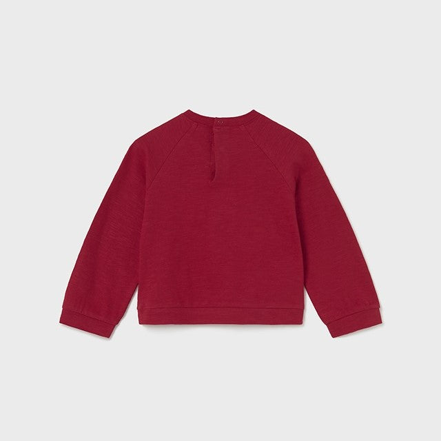 Mayoral Kışlık Kız Bebek Uzun Kol Sweatshirt Kırmızı