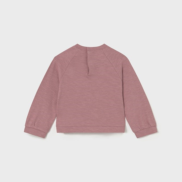 Mayoral Kışlık Kız Bebek Uzun Kol Sweatshirt Pembe