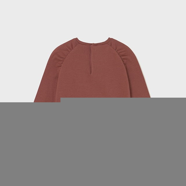 Mayoral Kışlık Kız Bebek Uzun Kol T-shirt Kahverengi