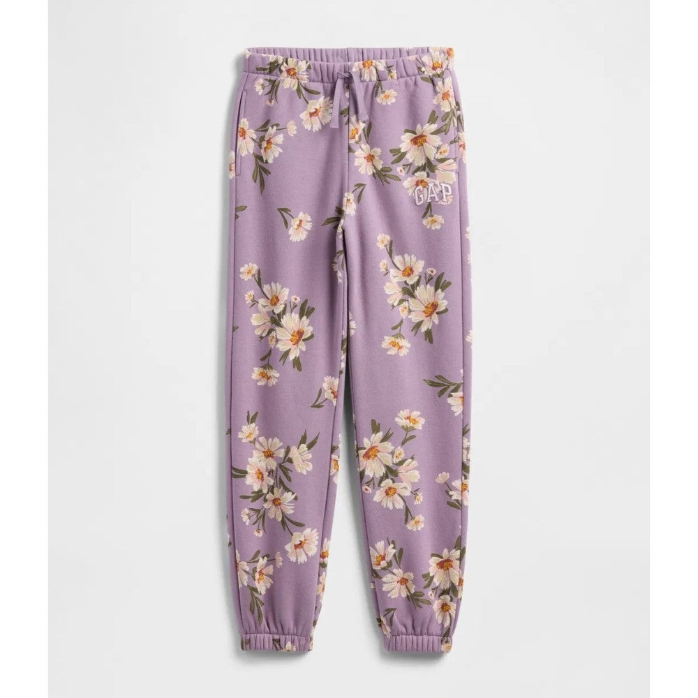 GAP Logolu Kışlık Kız Çocuk Jogger Eşofman Altı Mor
