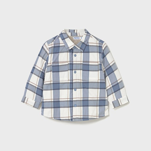 Mayoral Kışlık Erkek Bebek Ekose Gömlek Mavi