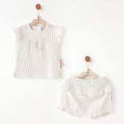 Andy Wawa Andywawa Kız Bebek 2'li Takım Set -Jacquard Ekru - Pijamalar