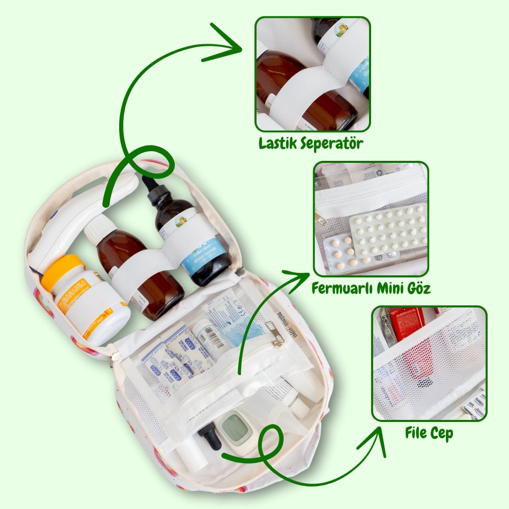 Mama Yoyo Seyahat / İlaç Çantası Çizgili