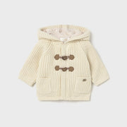 Mayoral Kışlık Erkek Bebek Kapşonlu Kürklü Örme Ceket Bej