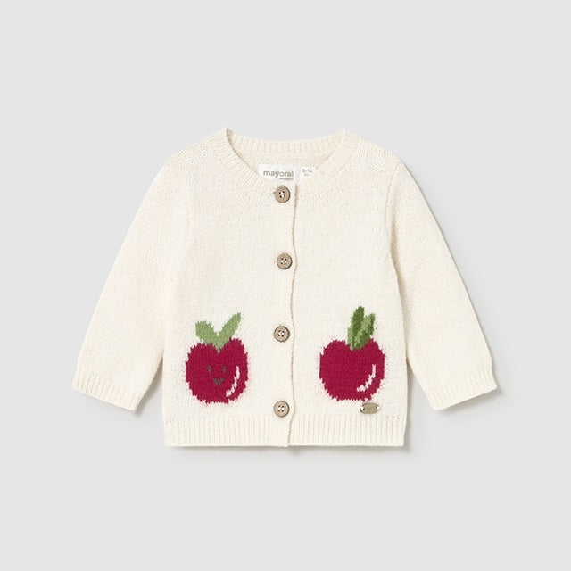 Mayoral Kışlık Kız Bebek Hırka Ceket Ekru