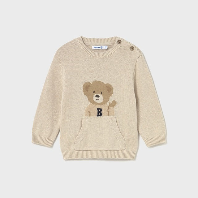 Mayoral Kışlık Erkek Bebek Örme Kazak Bej