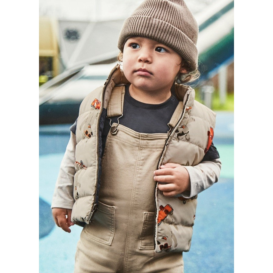 Mayoral Kışlık Erkek Bebek Çift Taraflı Anorak Yelek Bej
