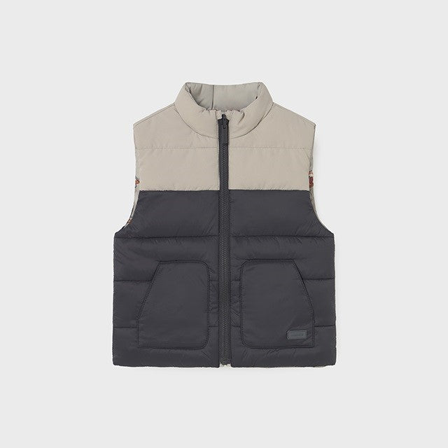 Mayoral Kışlık Erkek Bebek Çift Taraflı Anorak Yelek Bej