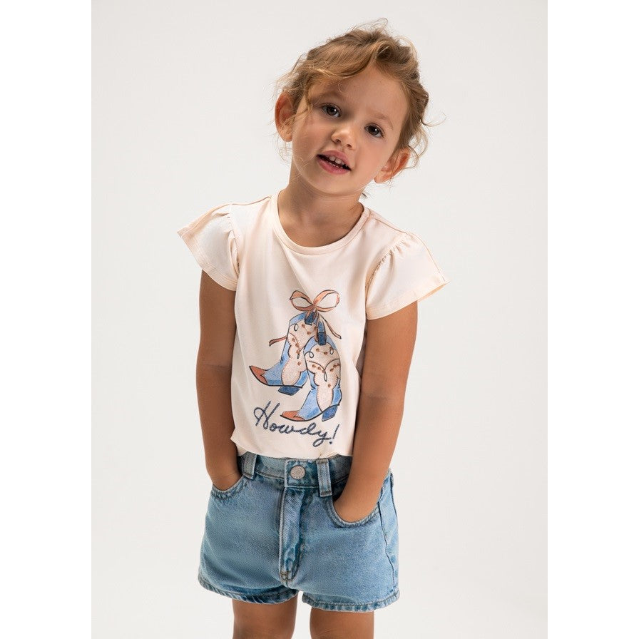 Mayoral Yazlık Kız Basic Denim Şort Mavi