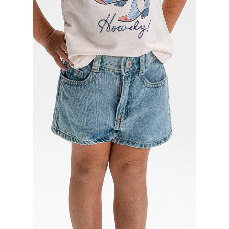 Mayoral Yazlık Kız Basic Denim Şort Mavi
