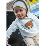 Mayoral Kışlık Erkek Bebek Kapşonlu Sweatshirt Ekru