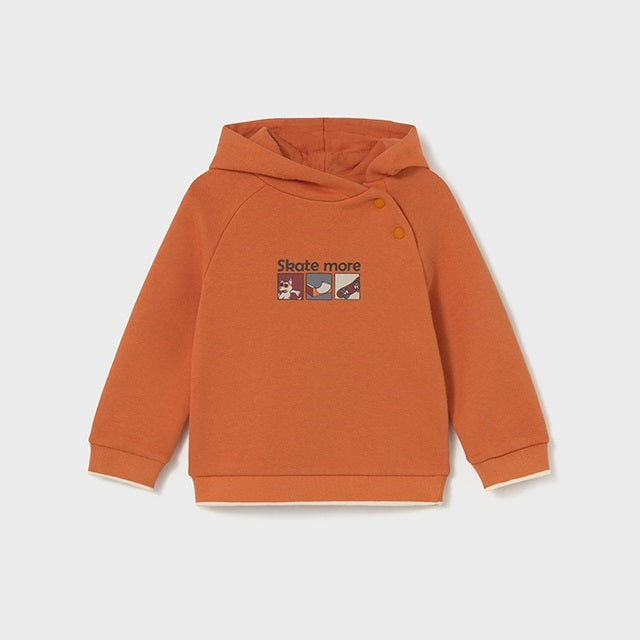 Mayoral Kışlık Erkek Bebek Kapşonlu Sweatshirt Turuncu