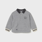 Mayoral Kışlık Erkek Bebek Polo Yaka Sweatshirt Gri