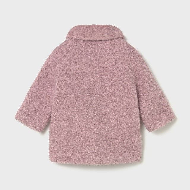 Mayoral Kışlık Kız Bebek Kürk Palto Pembe