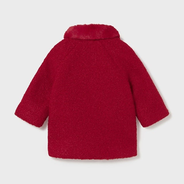 Mayoral Kışlık Kız Bebek Kürk Palto Kırmızı