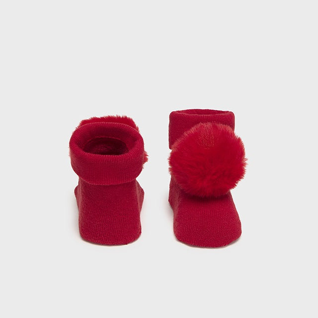 Mayoral Kışlık Kız Bebek Çorap Saç Bandı Set Kırmızı