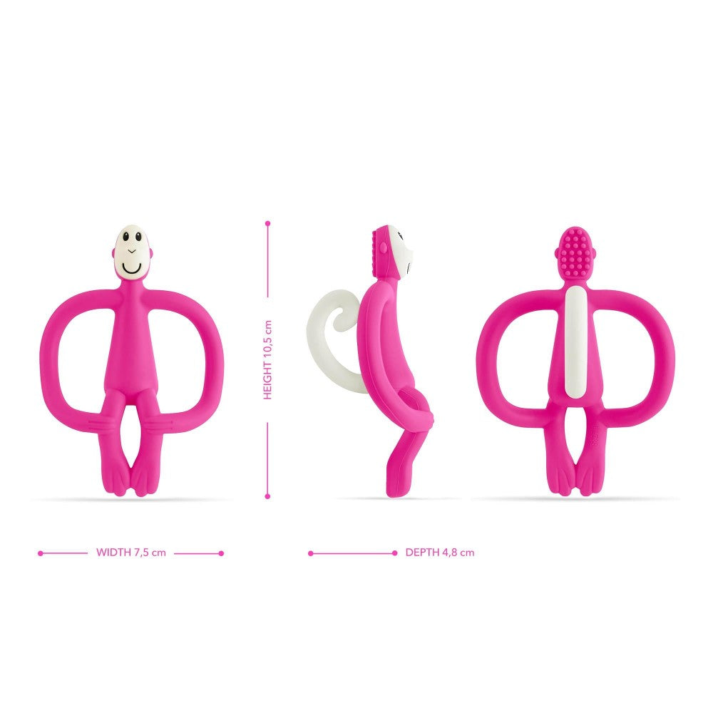 Matchstick Monkey Silikon Diş Kaşıyıcı Fuşya