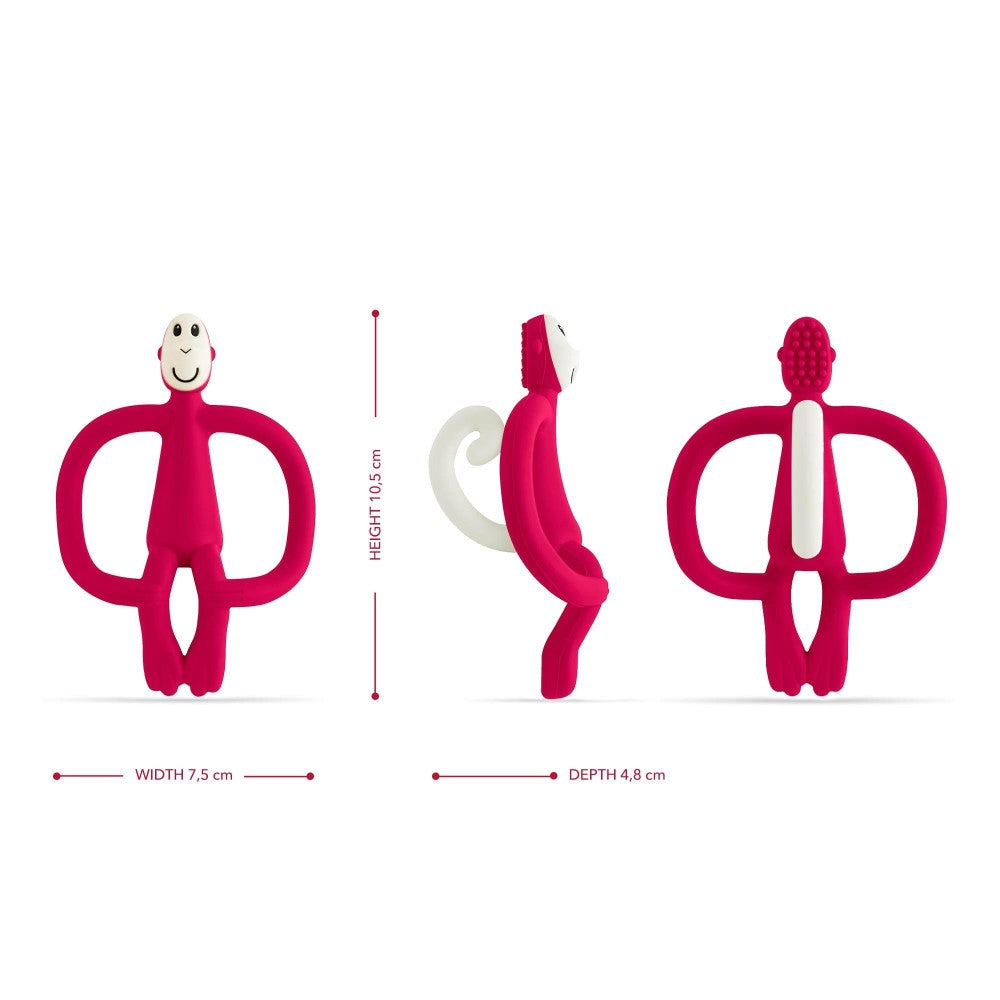 Matchstick Monkey Silikon Diş Kaşıyıcı Kırmızı