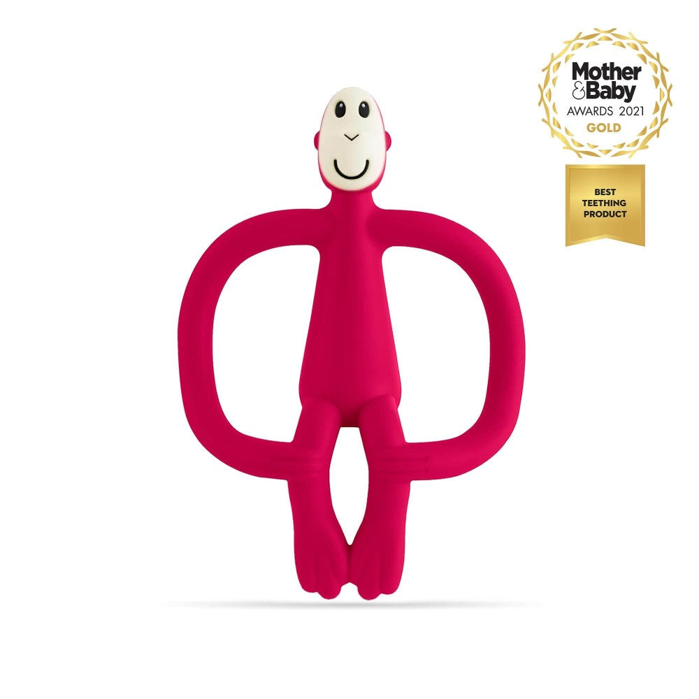 Matchstick Monkey Silikon Diş Kaşıyıcı Kırmızı