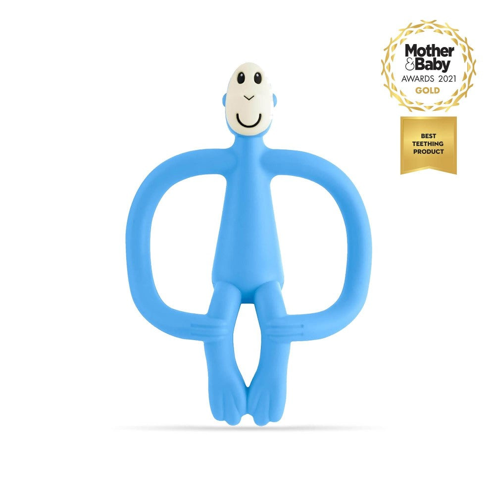 Matchstick Monkey Silikon Diş Kaşıyıcı Bebe Mavisi