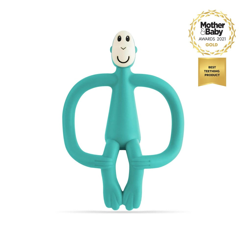 Matchstick Monkey Silikon Diş Kaşıyıcı Turkuaz