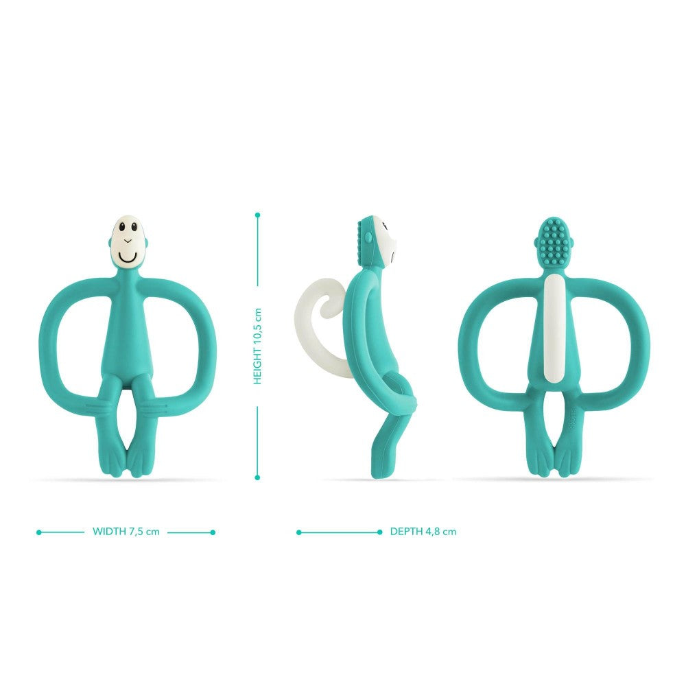 Matchstick Monkey Silikon Diş Kaşıyıcı Turkuaz