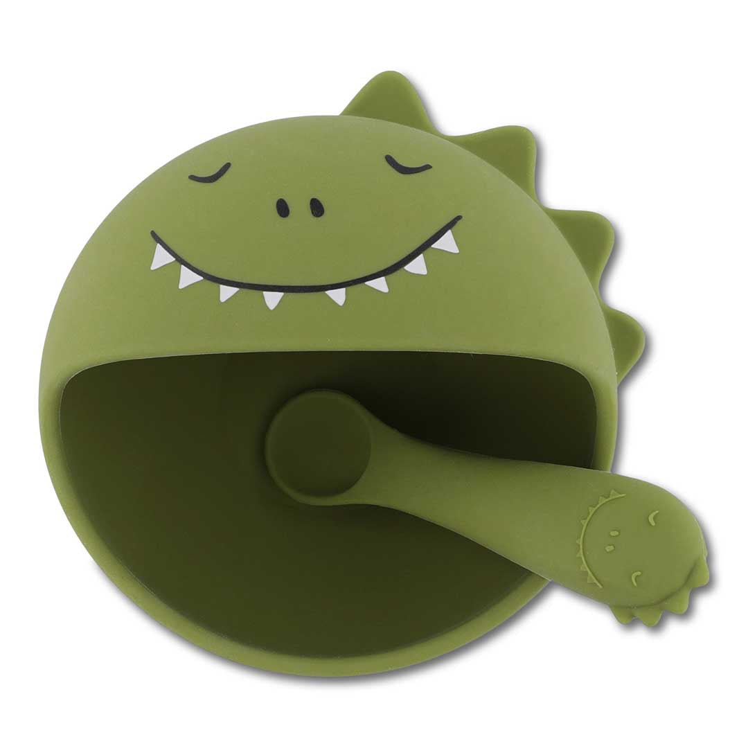Trixie Mr. Dino - Silikon Bebek Yemek Seti