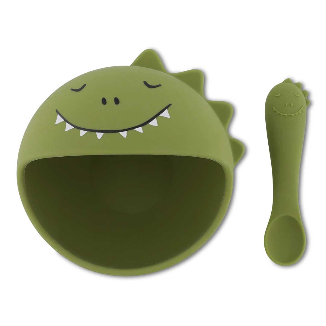 Trixie Mr. Dino - Silikon Bebek Yemek Seti