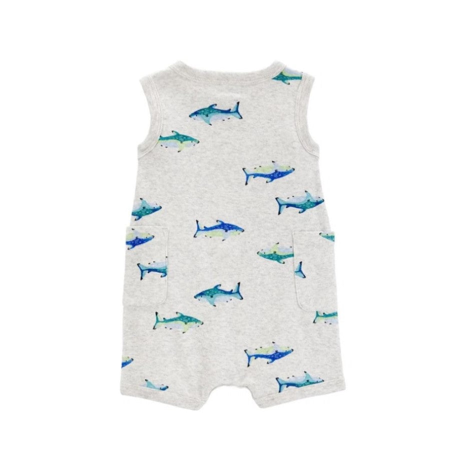 Carter's Erkek Bebek Kısa Tulum Gri Gri