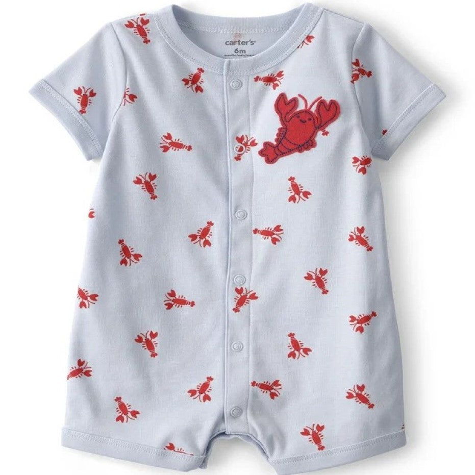 Carter's Erkek Bebek Kısa Tulum Mavi Mavi