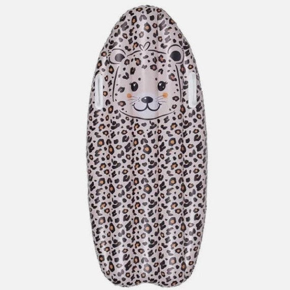 Swim Essentials Beige Leopard Surfboard Tutacaklı Şişme Deniz ve Havuz Yatağı 120 cm