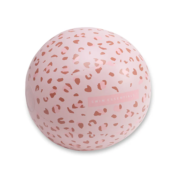 Swim Essentials Old Pink Leopar Desenli Plaj Topu