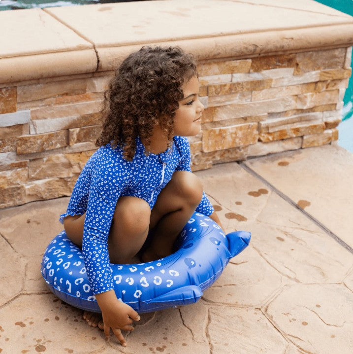 Swim Essentials Blue Leopard Animal Yüzme Simidi 55 cm