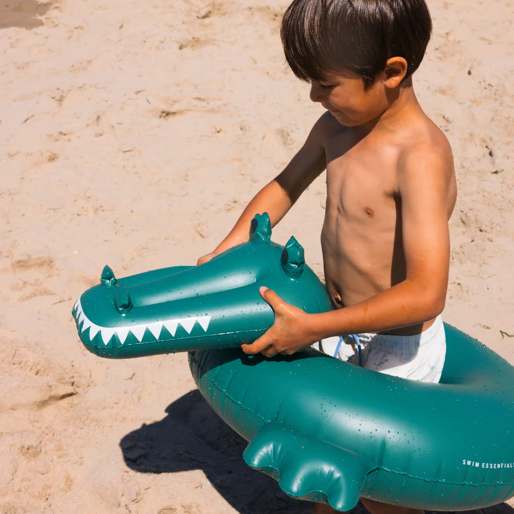 Swim Essentials Timsah Desenli Şişme Yüzme Simidi 65 cm