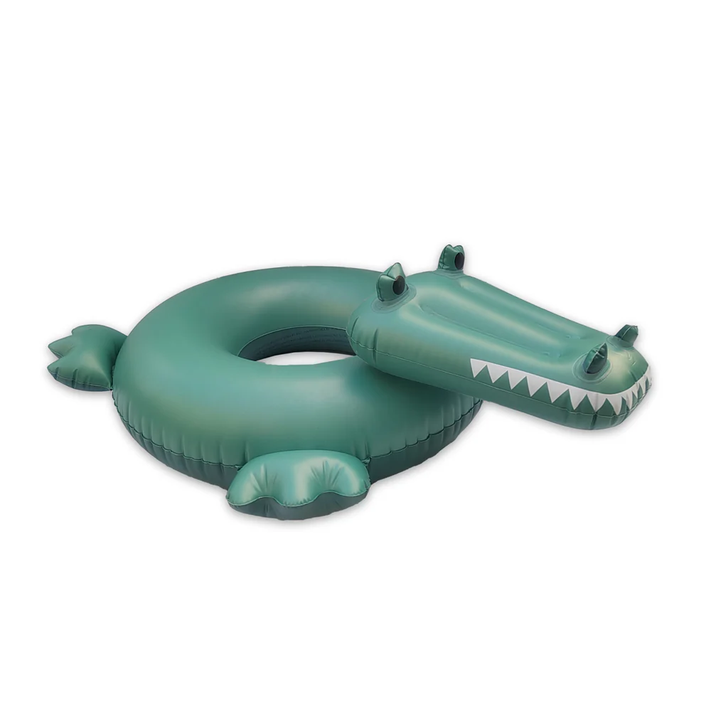 Swim Essentials Timsah Desenli Şişme Yüzme Simidi 65 cm
