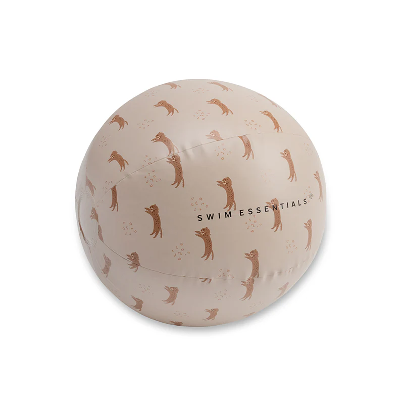 Swim Essentials Kahverengi Leopar Desenli Plaj Topu