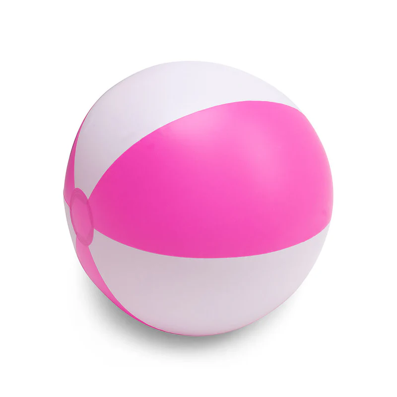 Swim Essentials Beyaz/Pembe Çizgili Plaj Topu