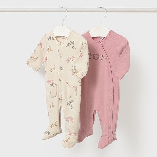 Mayoral Kışlık Kız Bebek Tulum İkili Set Pembe