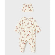 Mayoral Kışlık Kız Bebek Tulum Bere Set Ekru